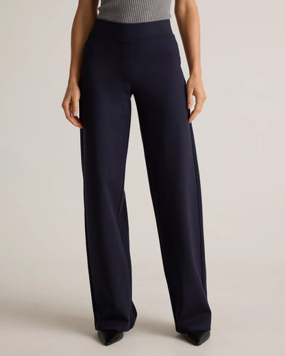 Ultra-Stretch Ponte Wide Leg Pants - XS / Espresso