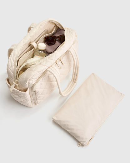 Transit Quilted Duffle Bag - One Size / Taupe Brown