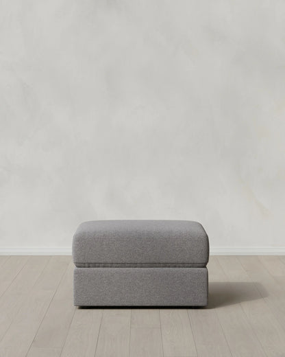 Ashford Deep Seat Ottoman in Performance Basketweave - One Size / Navy