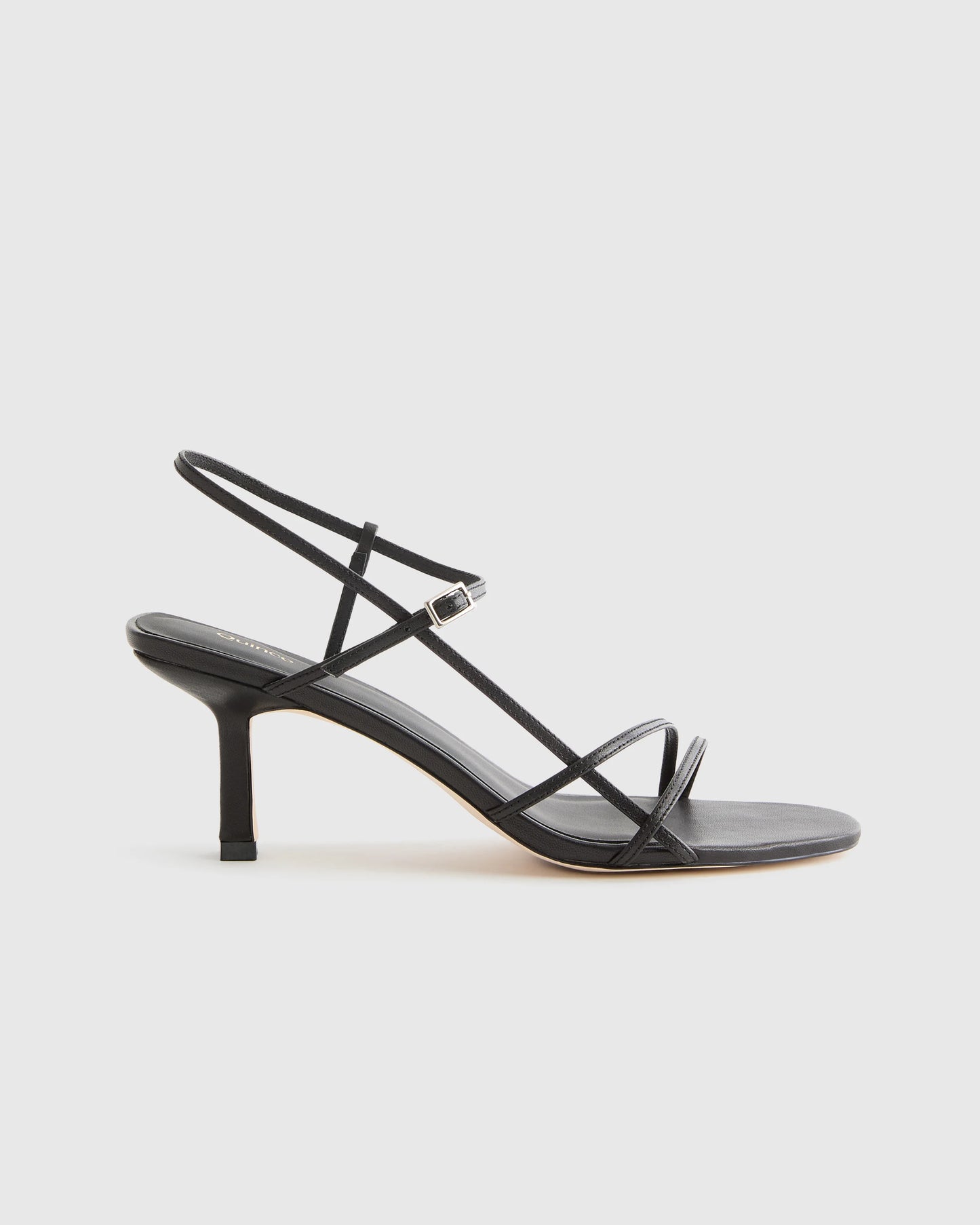 Italian Leather 70mm Strappy Heel - 5 / Metallic Gold