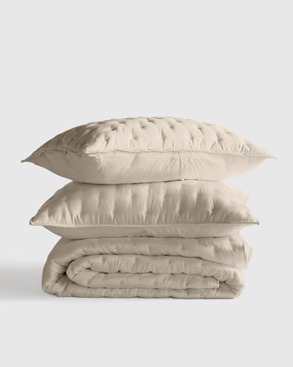 Bamboo Dream Quilt Set - Twin / Sage