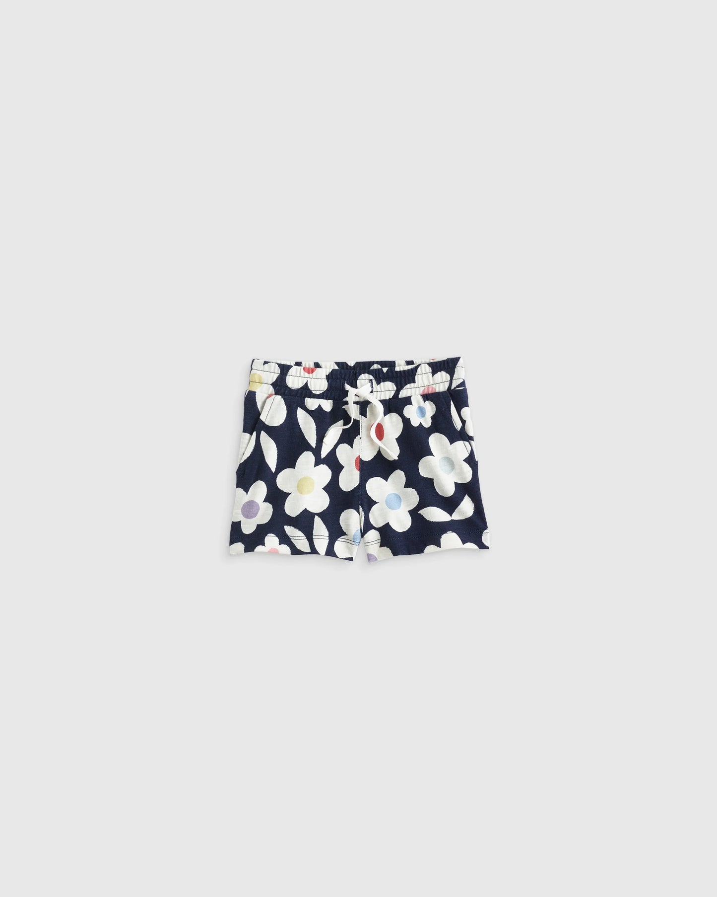 100% Organic Cotton Slub Field Short 4-Pack - 3-6M / Geo Daisy/Pink Stripe
