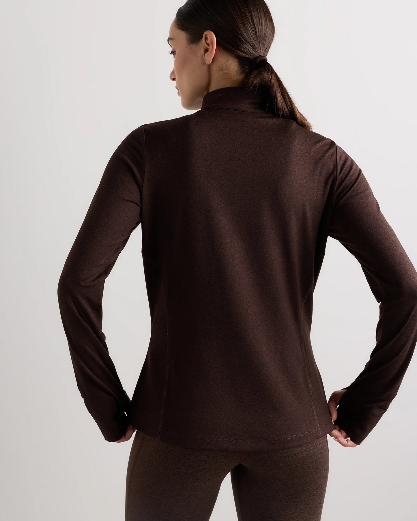 Flowknit Quarter-Zip Pullover - XS / Heather Deep Navy
