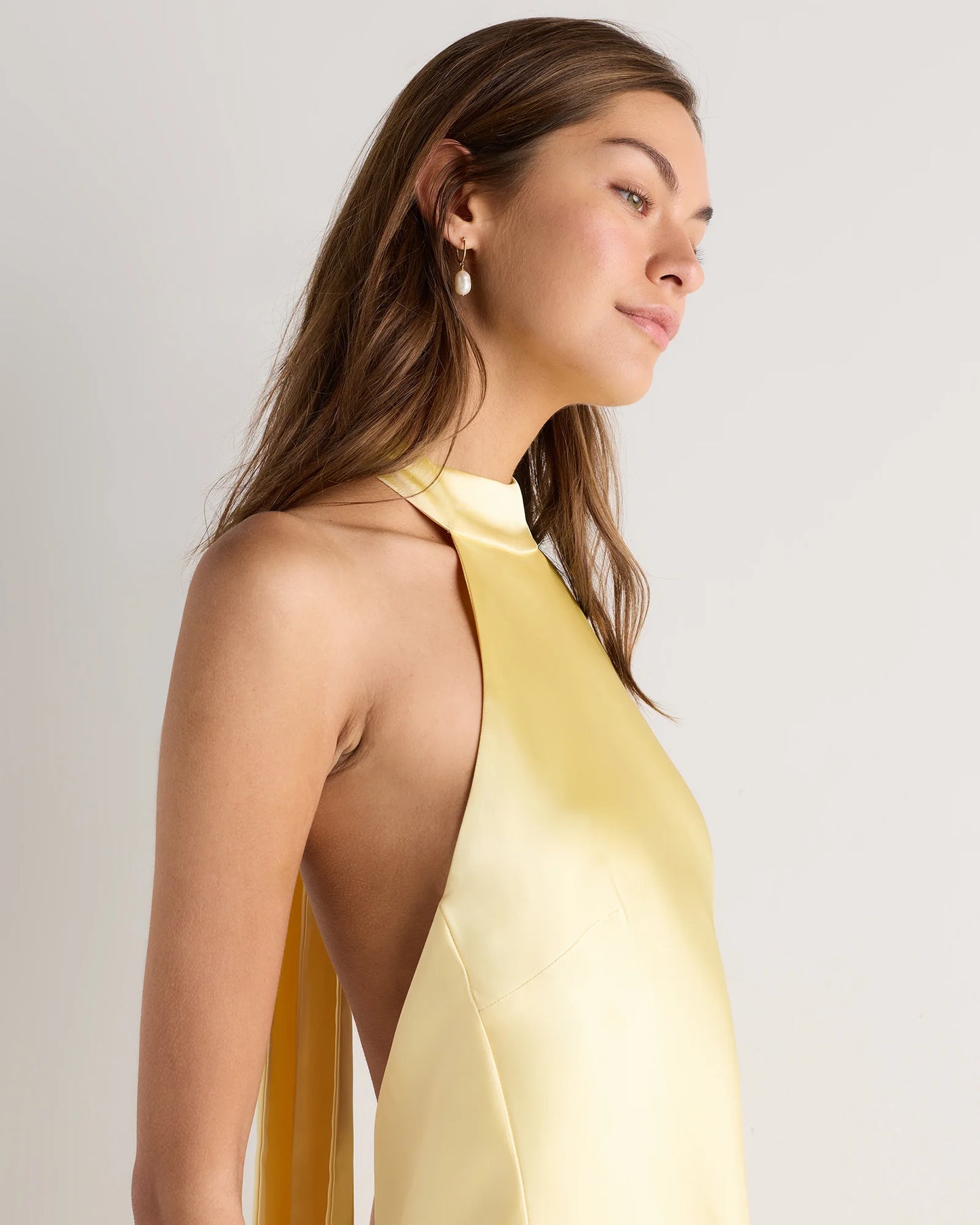 Catalina Stretch Satin Dress - 0 / Garden Sage Green
