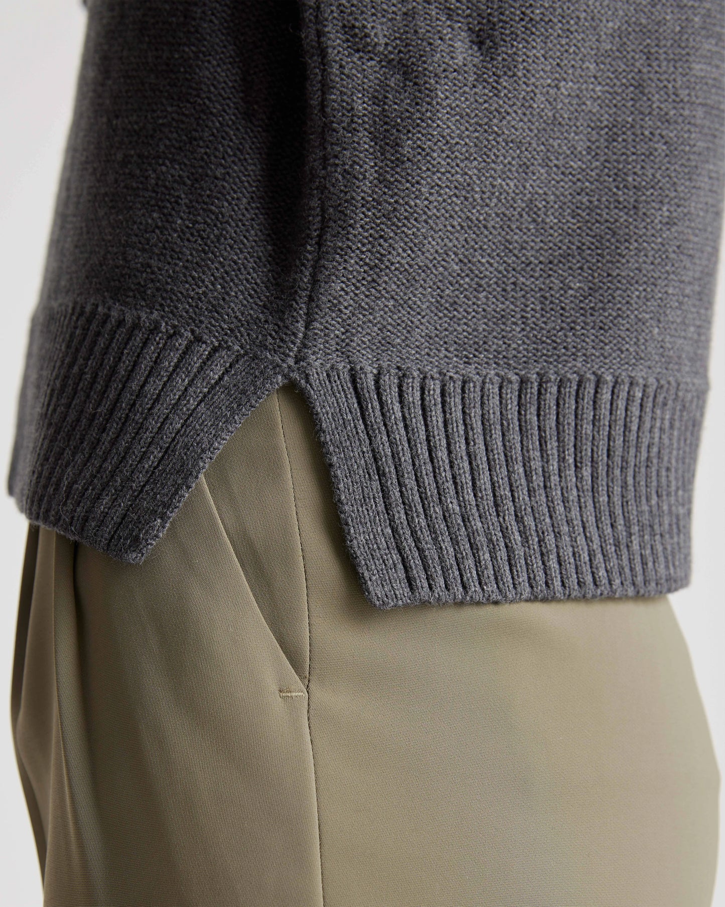 100% Organic Cotton Cropped Cardigan - XS / Heather Brown