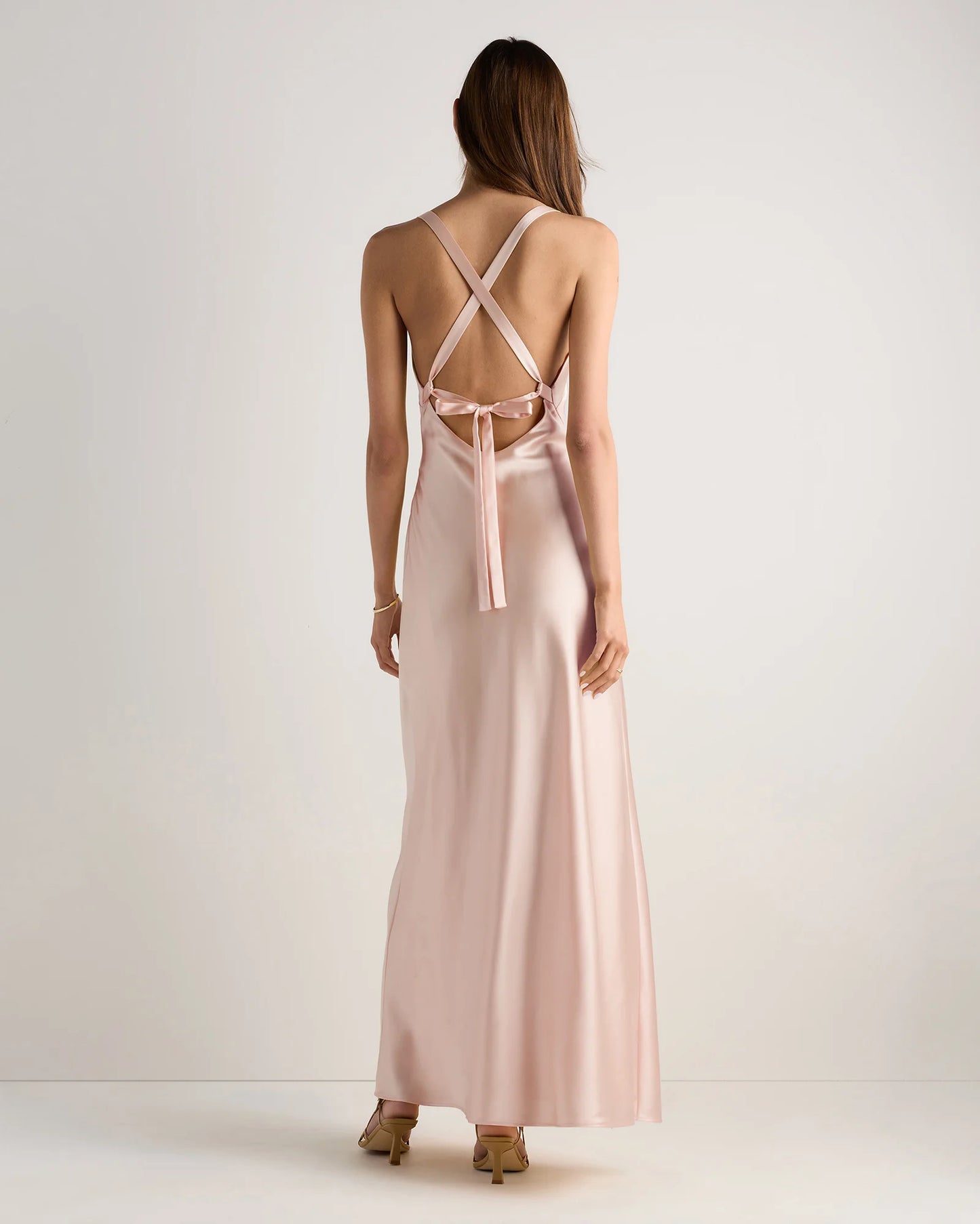 Bianca Stretch Satin Dress - 0 / Garden Sage Green