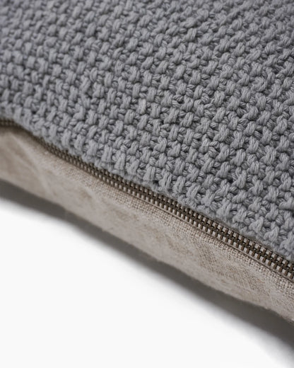 Textured Cotton Pillow Cover - Individual / Indigo