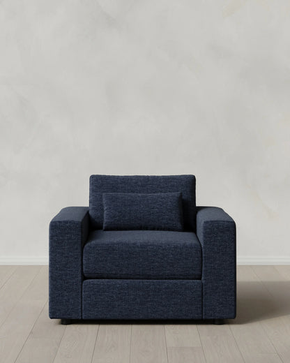 Ashford Deep Seat Chair and a Half in Performance Chenille Linen Blend - 46" / Snow