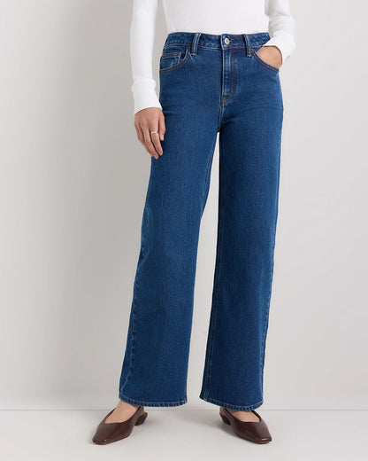 Bella Stretch Relaxed Straight Jeans - 24 / Obsidian Blue