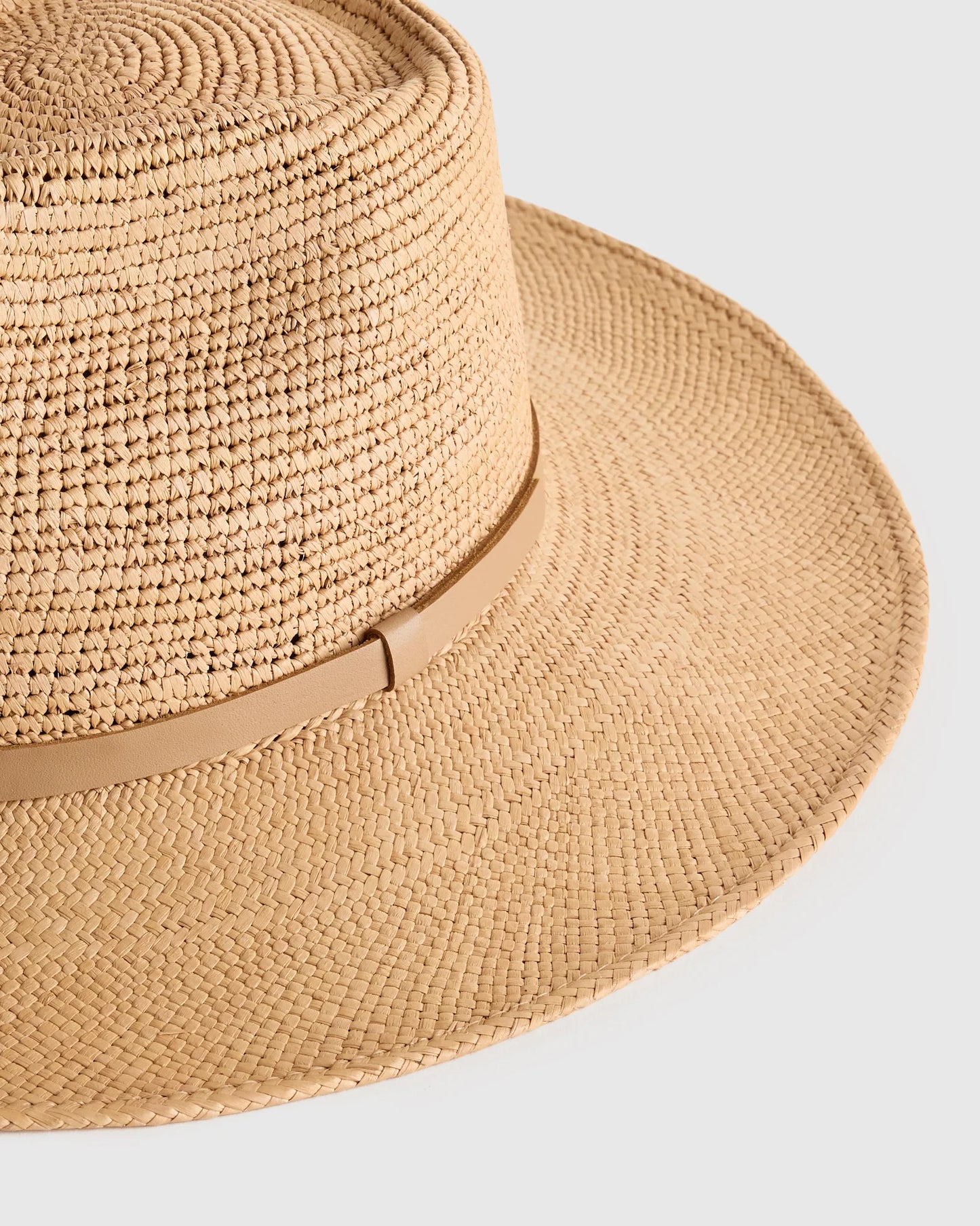 Toquilla Straw Crochet Fedora - S / Natural