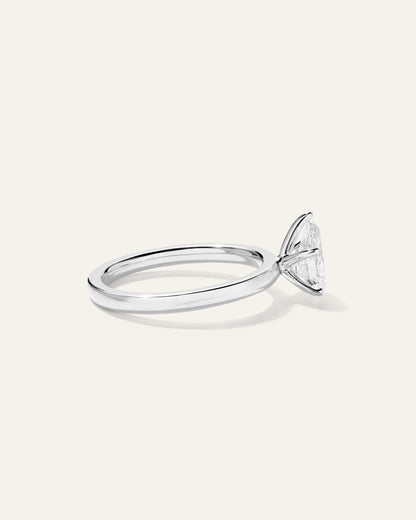 Lab Grown Diamond Pear Comfort Fit Engagement Ring - 1ct - 4 / Yellow Gold