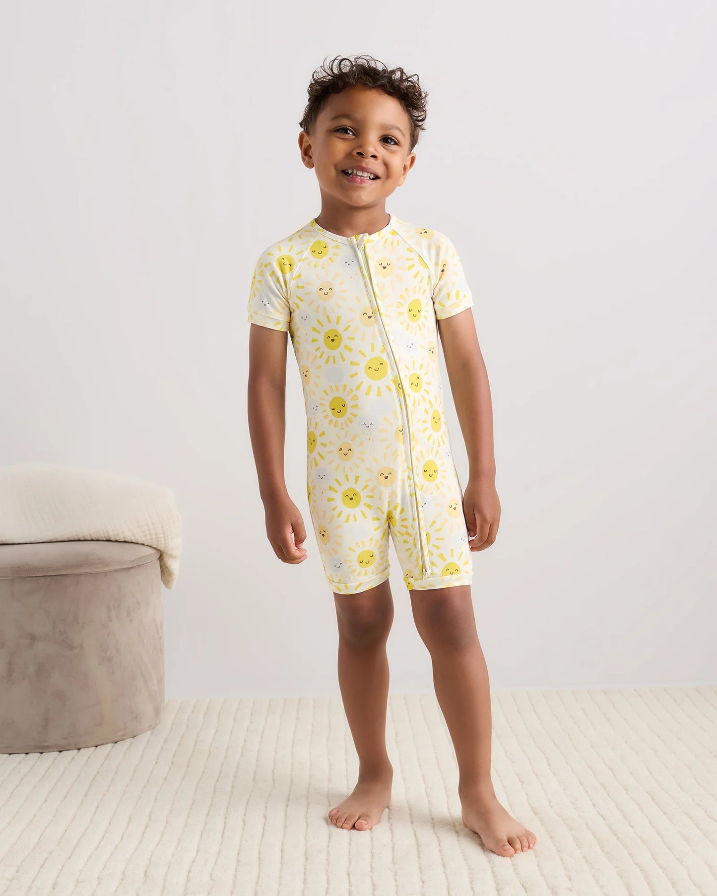 Bamboo Shortie Onesie Pajama - 2T / Sunshine