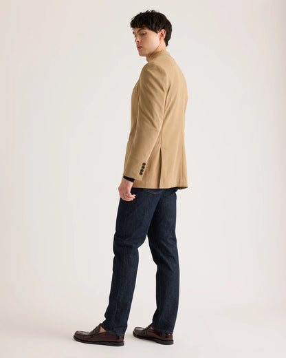Cotton Pique Knit Blazer - XS / Heather Charcoal