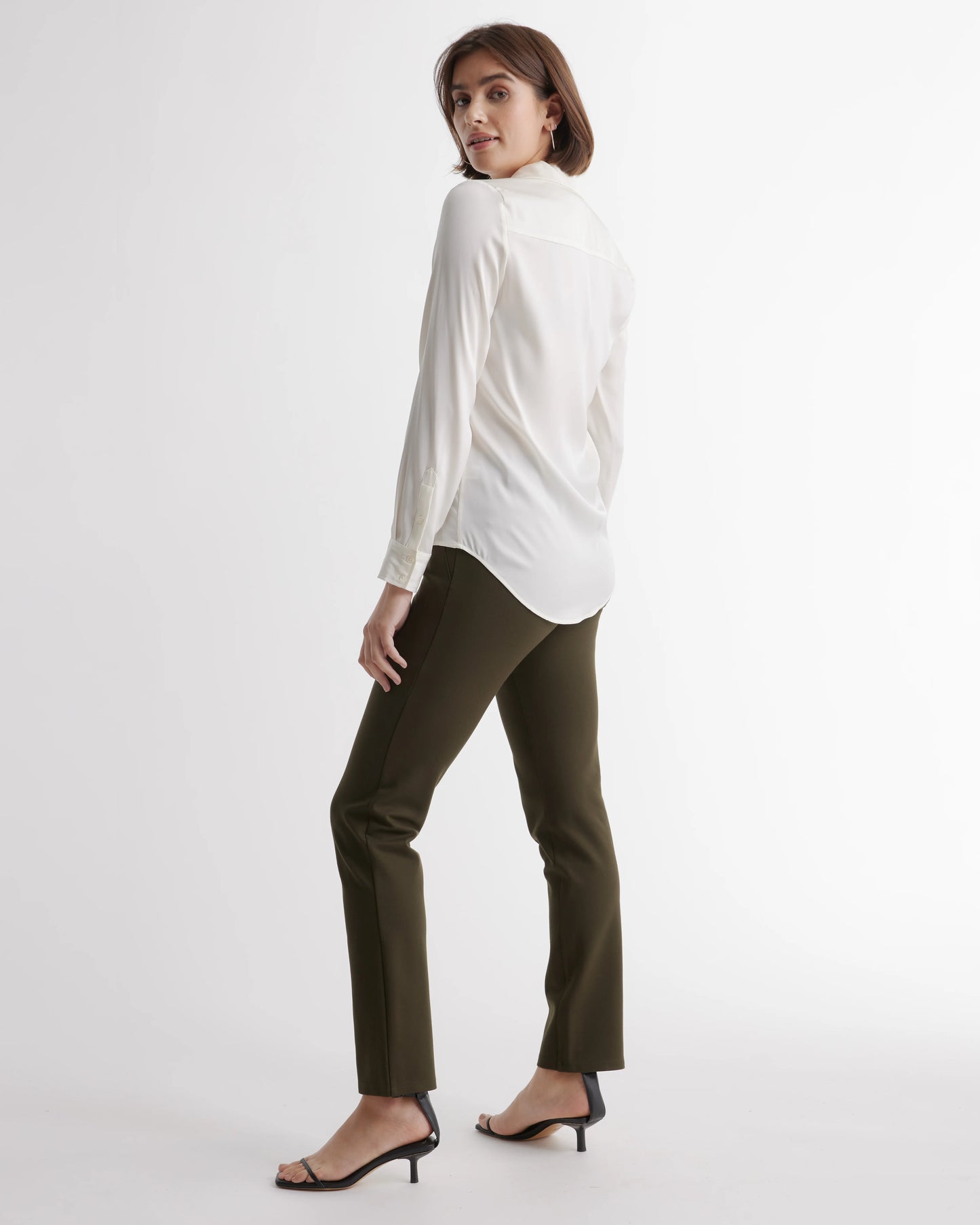 Ultra-Stretch Ponte Straight Leg Pants - XS / Morel Grey