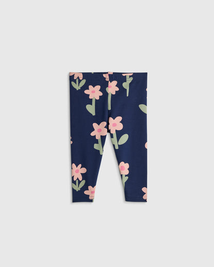 Organic Cotton Leggings - 12-18M / Bright Blush