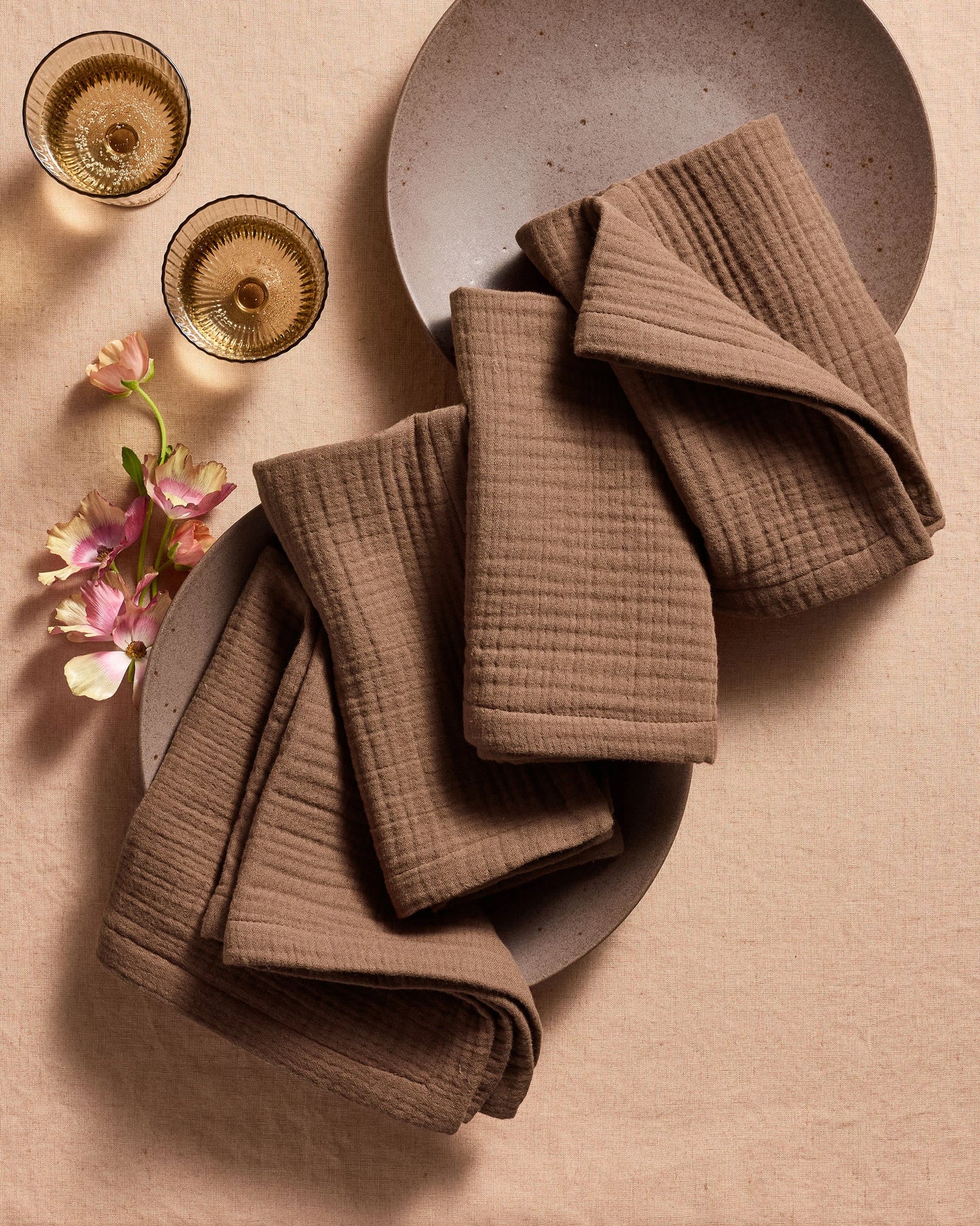 Organic Cotton Gauze Napkins - One Size / Chocolate