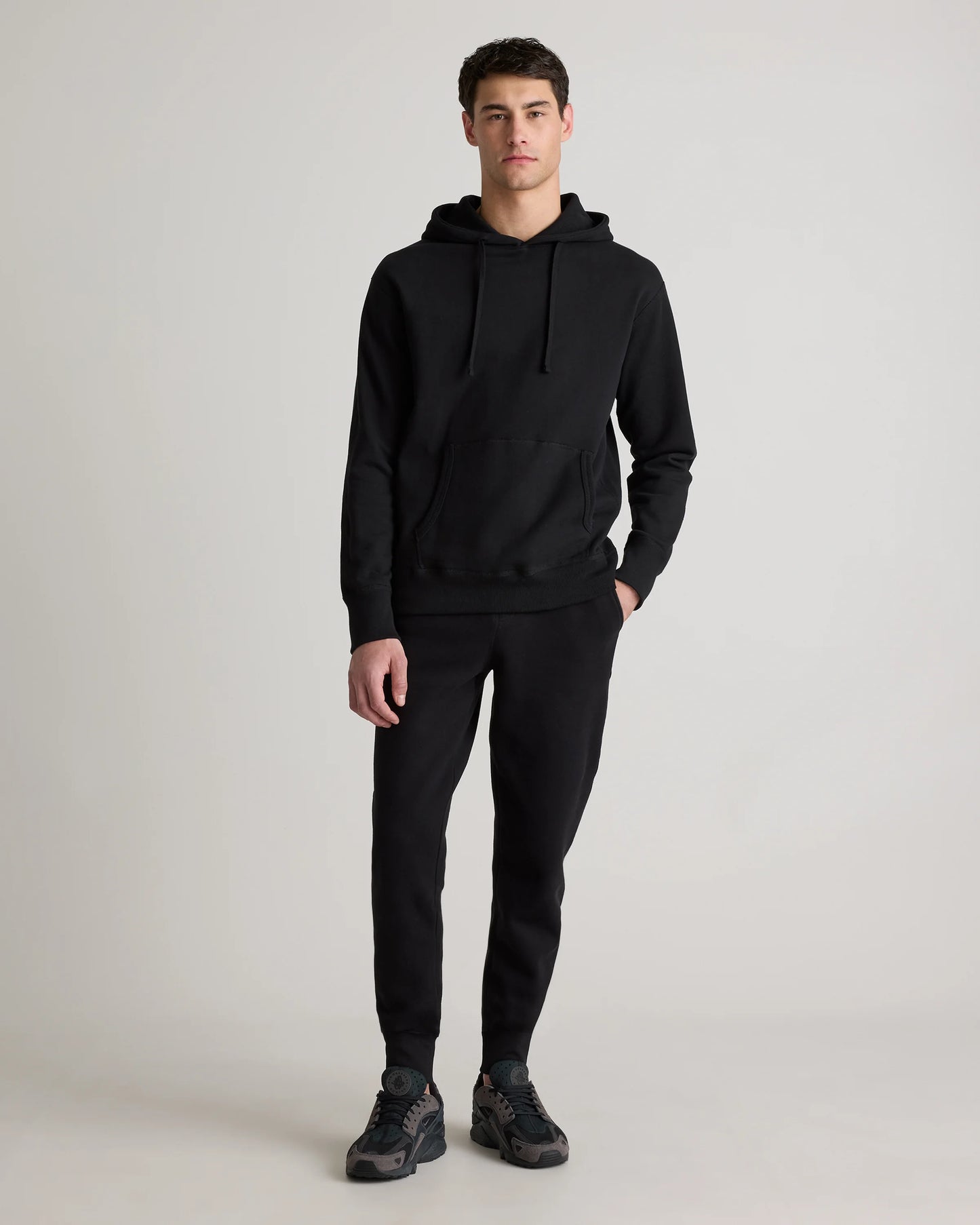 Organic Midweight French Terry Pullover Hoodie - S / Light Heather Grey