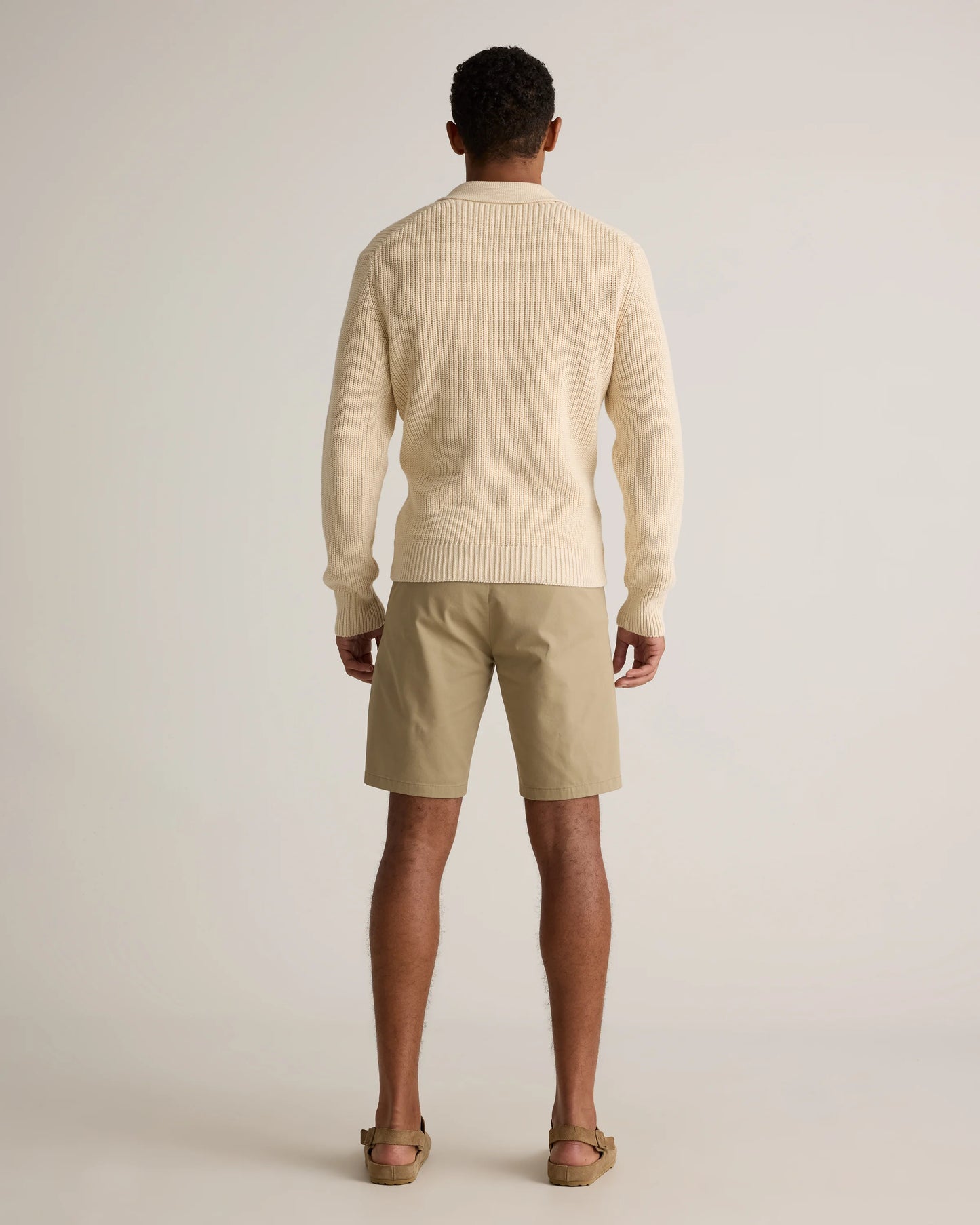 Organic Cotton Classic Stretch Chino Shorts - 9" - 30 / Sand Dune