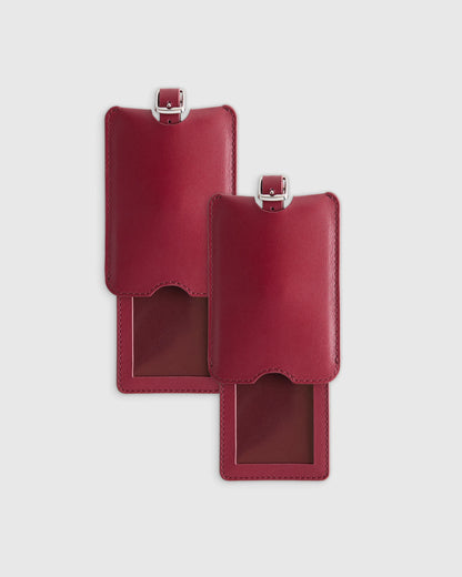 Nappa Leather Luggage Tag (2-Pack) - One Size / Cobalt Blue