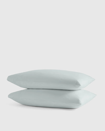 Organic Crisp Percale Pillowcase Set - Standard / White