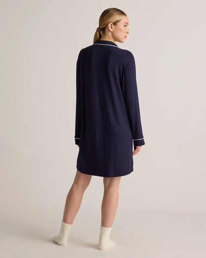 Bamboo Jersey Sleep Shirt - XS / Rhubarb