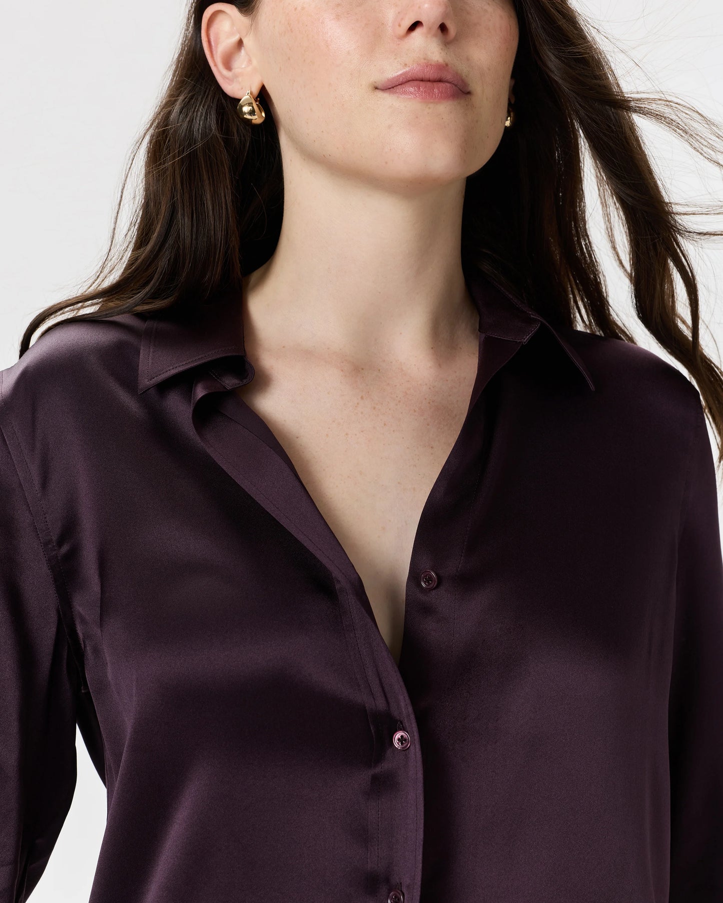 100% Washable Silk Three-Quarter Sleeve Shirt - XS / Vintage Pink