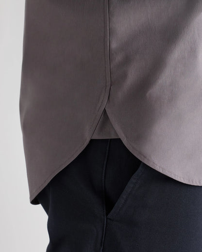 Organic Cotton Stretch Poplin Dress Shirt - S / White/Navy Minigrid