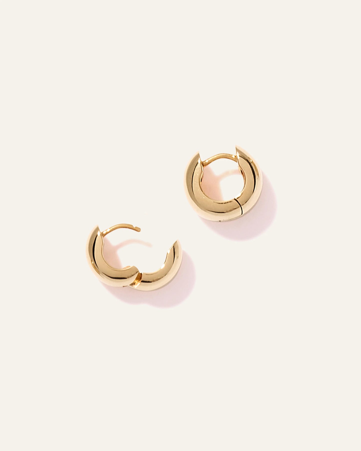 Dome Hoops - 12mm / Gold Vermeil
