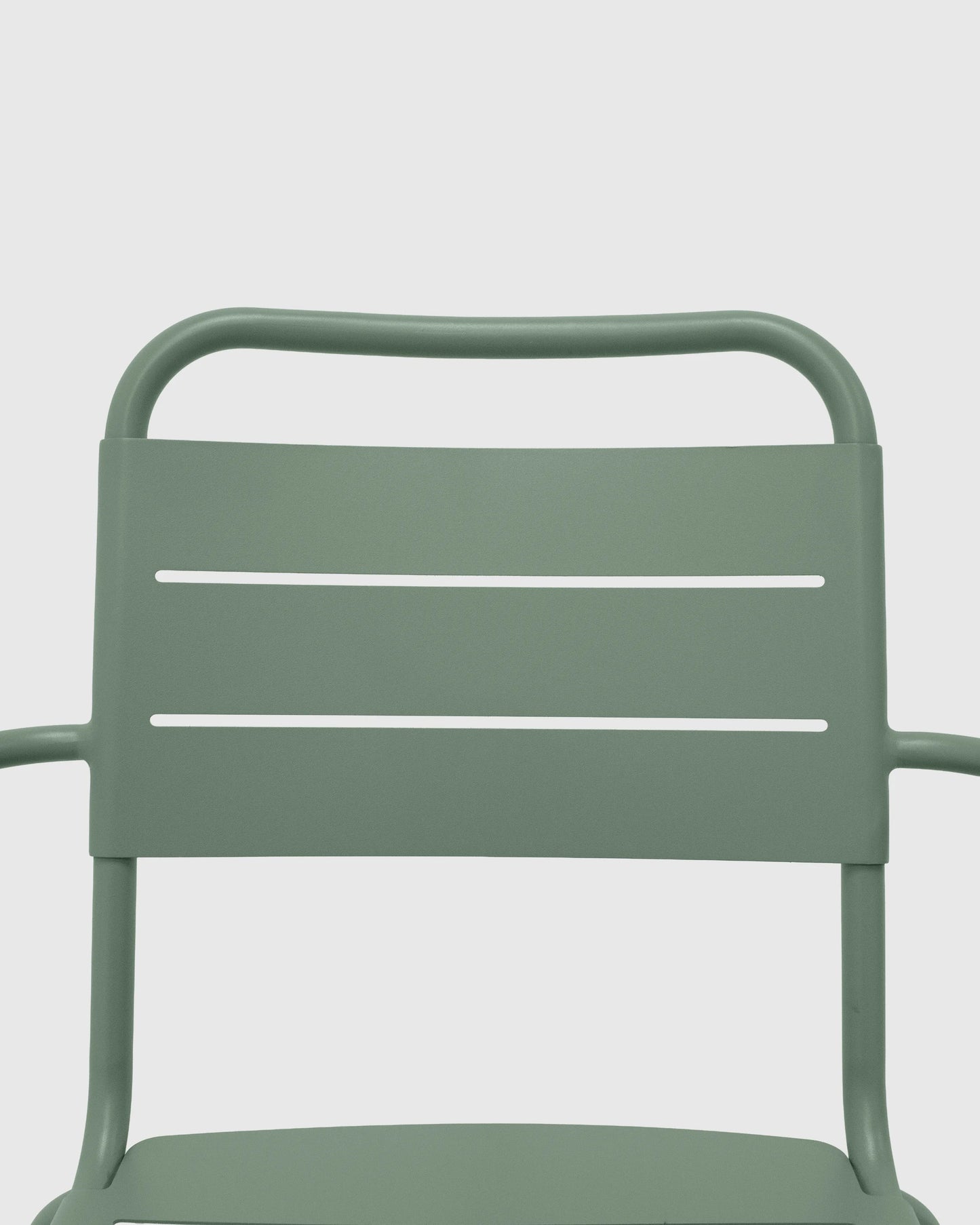 Powder-Coated Aluminum Outdoor Stacking Armchair (Set of 2) - Set of 2 / Sage Green