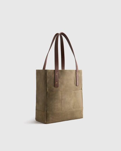 Waxed Canvas Utility Tote - One Size / Black