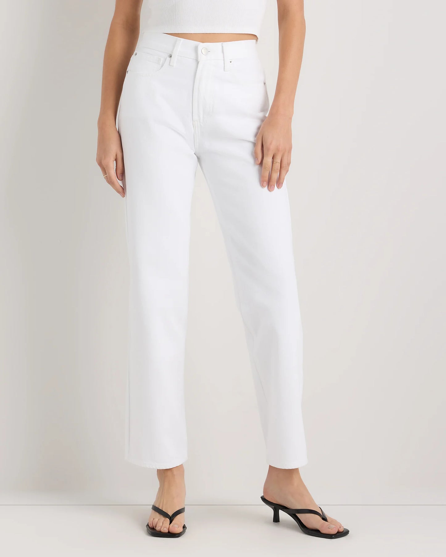 Bella Rigid Straight Jeans - 24 / Powder Blue Raw Hem