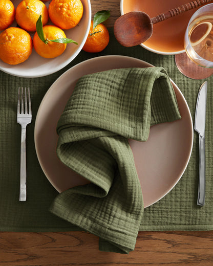Organic Cotton Gauze Napkins - One Size / Chocolate