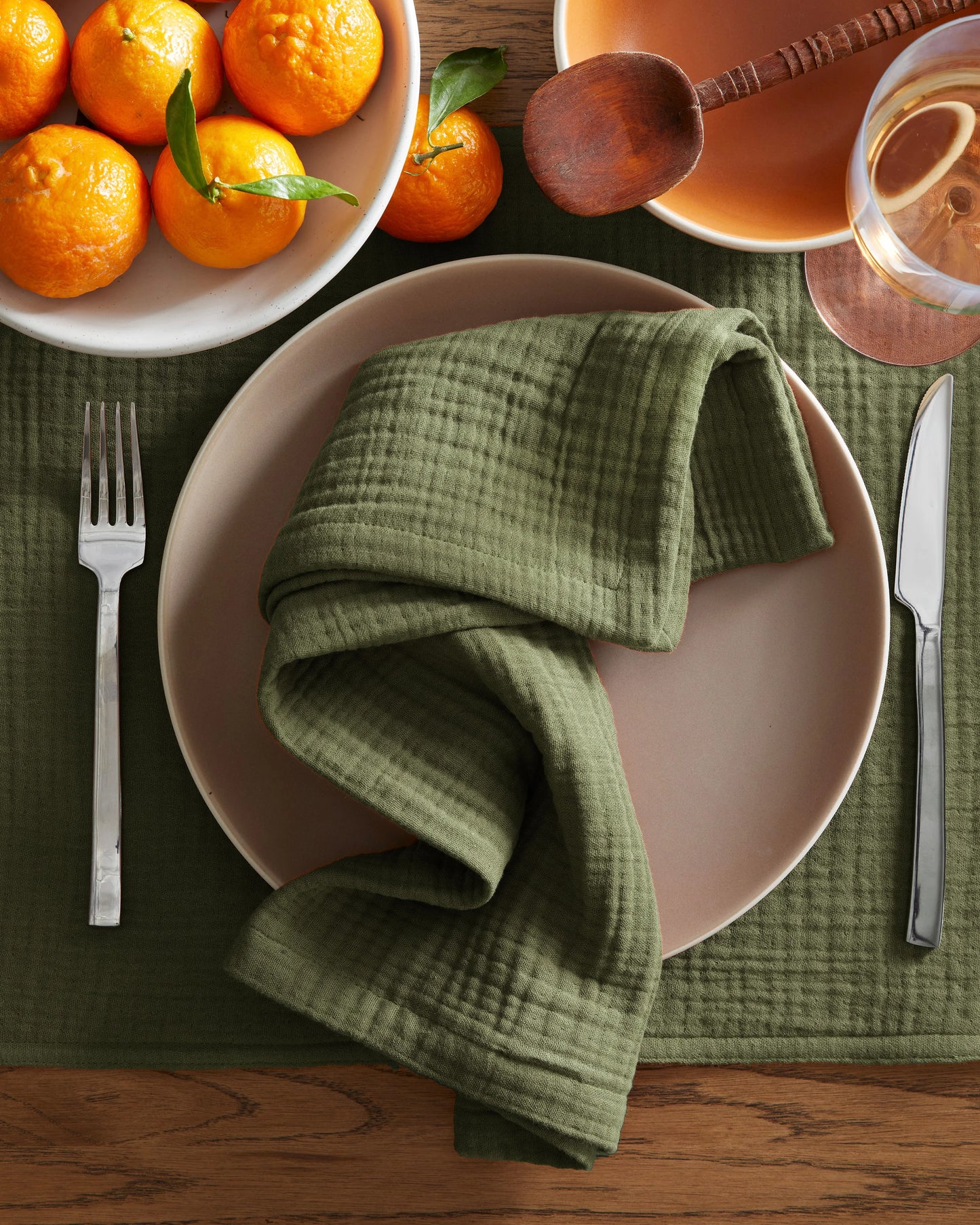 Organic Cotton Gauze Napkins (Set of 8) - One Size / Chocolate