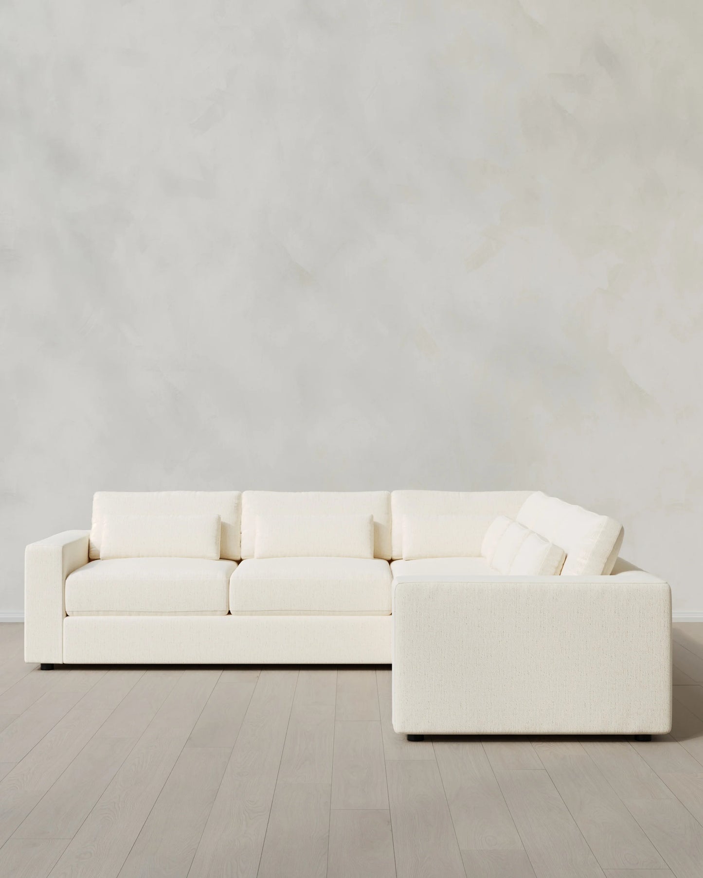 Ashford Deep Seat L Sectional in Performance Chenille Linen Blend - 119x119 / Sorrell