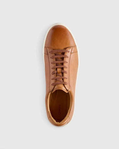 Italian Leather Everyday Sneaker - 7 / Black/Black