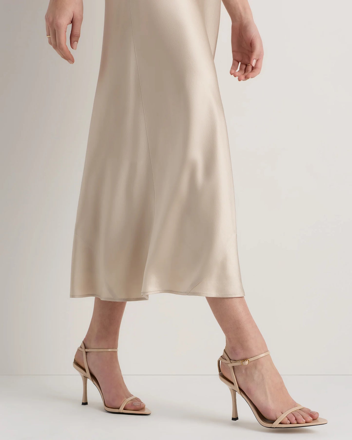 100% Washable Silk Strapless Midi Dress - XS / Hot Fudge