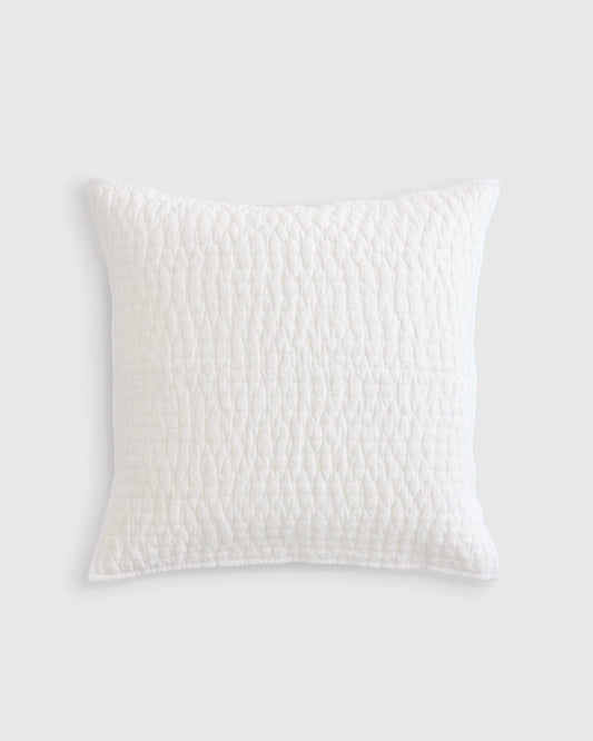 European Linen Cotton Stitch Quilted Euro Sham - Euro / Orchid