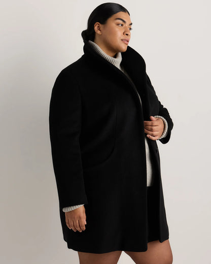 Wool Cashmere Cocoon Coat - 1X / Caramel