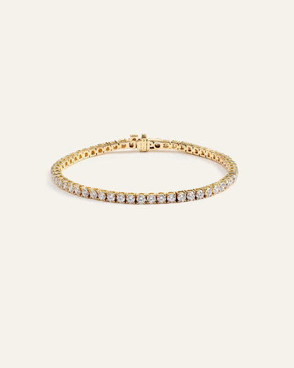 14K Gold Lab Grown Diamond Tennis Bracelet - 5ctw - 6.5" / Yellow Gold