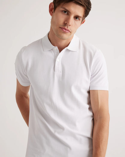 Organic Cotton Pique Polo - XS / Heather Grey
