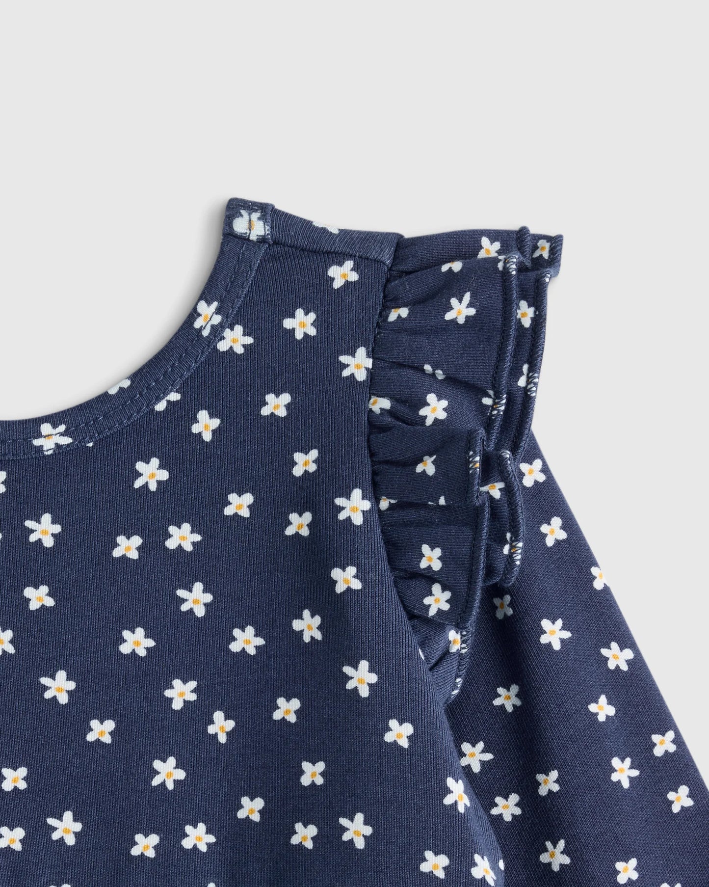 Bamboo Long Sleeve Flutter Twirl Dress - 12-18M / Navy Blossoms