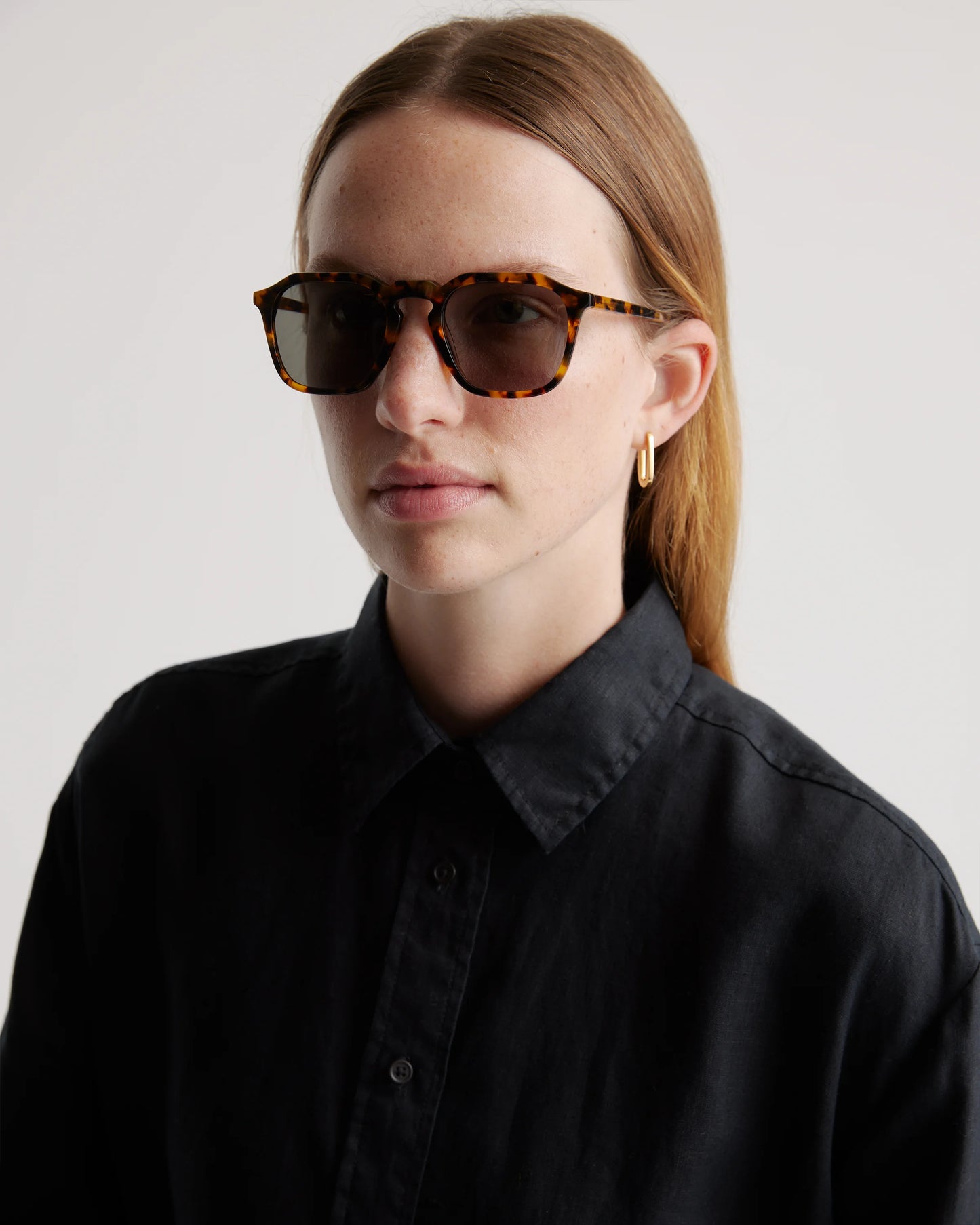 Jude Polarized Acetate Sunglasses - One Size / Black with Green lens