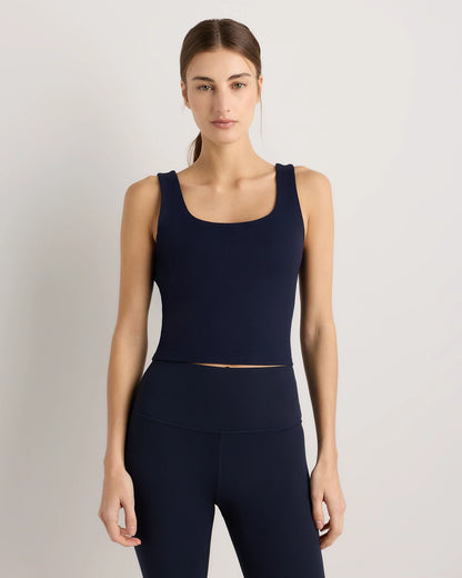 Power-Up Scoop Neck Bra Tank - XS / Classic White