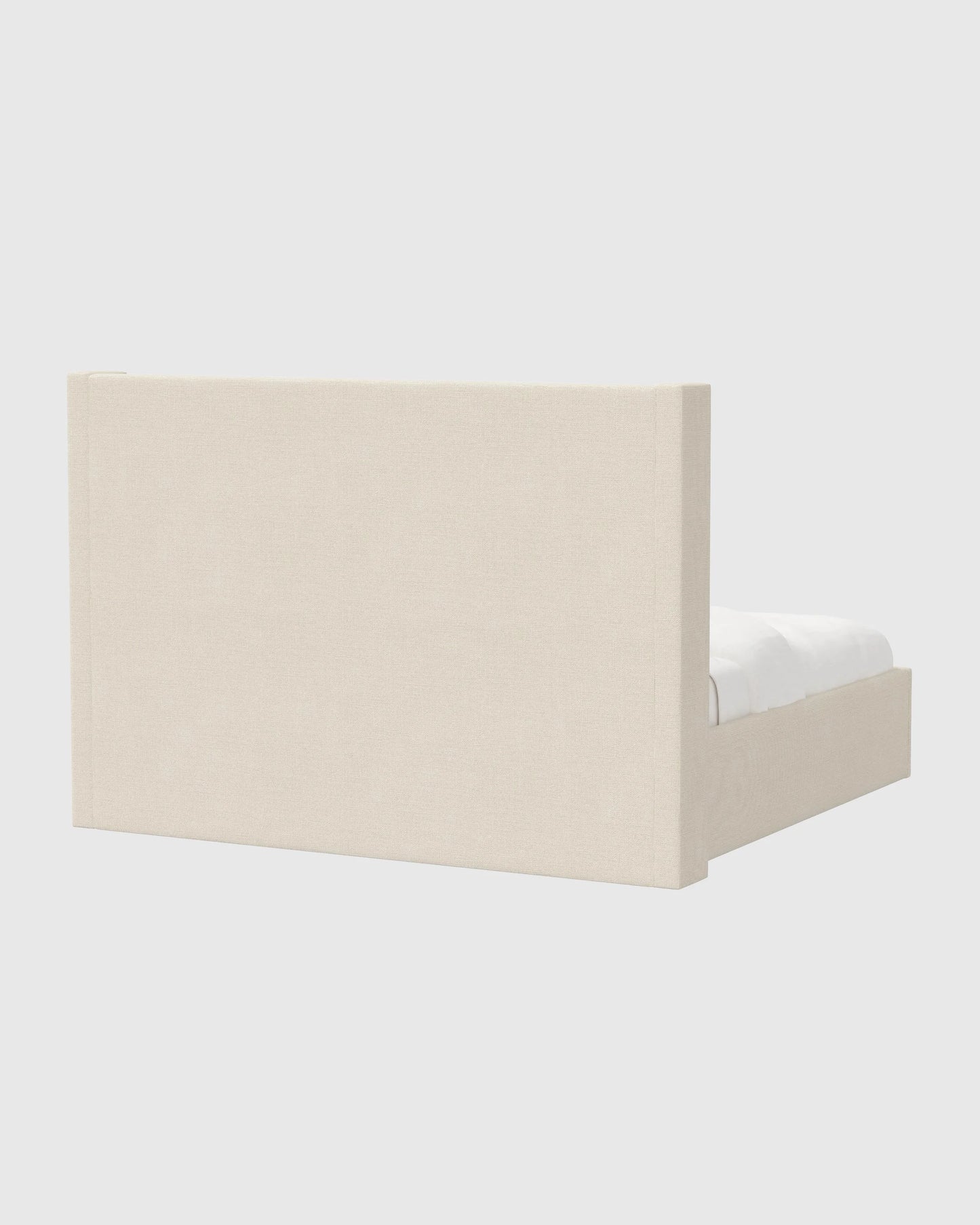 100% Linen Wingback Bed - Full / Canvas