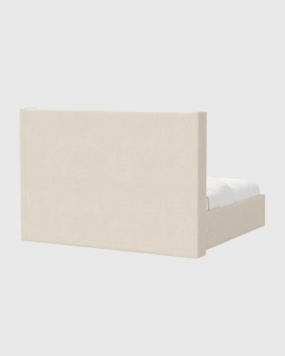 100% Linen Wingback Bed - Full / Canvas