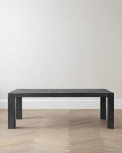 Reclaimed Oak Parsons Dining Table - One Size / Weathered Oak