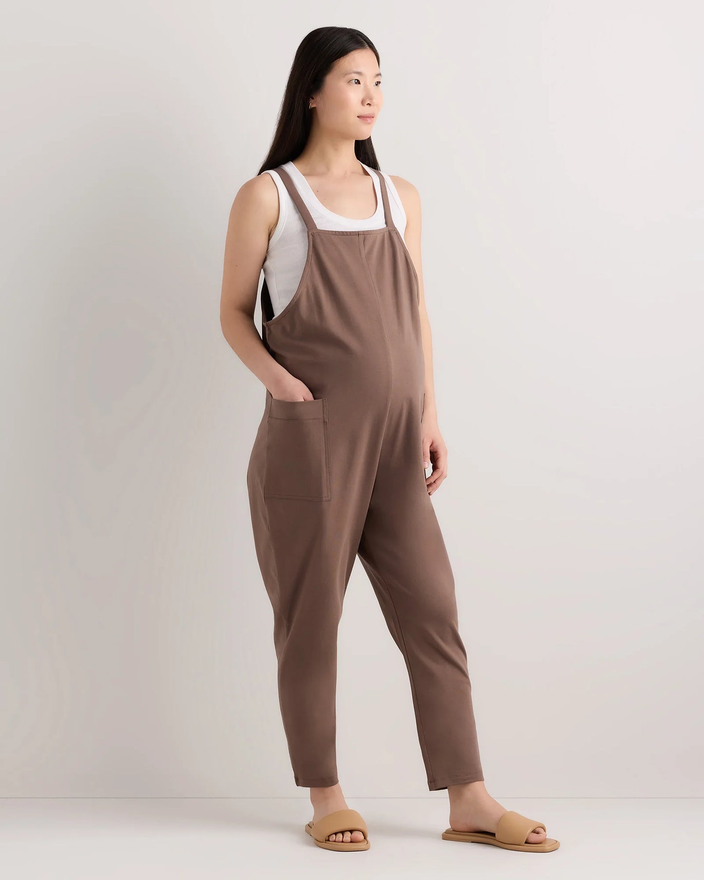Organic Cotton Maternity Overalls - XS / Deep Navy