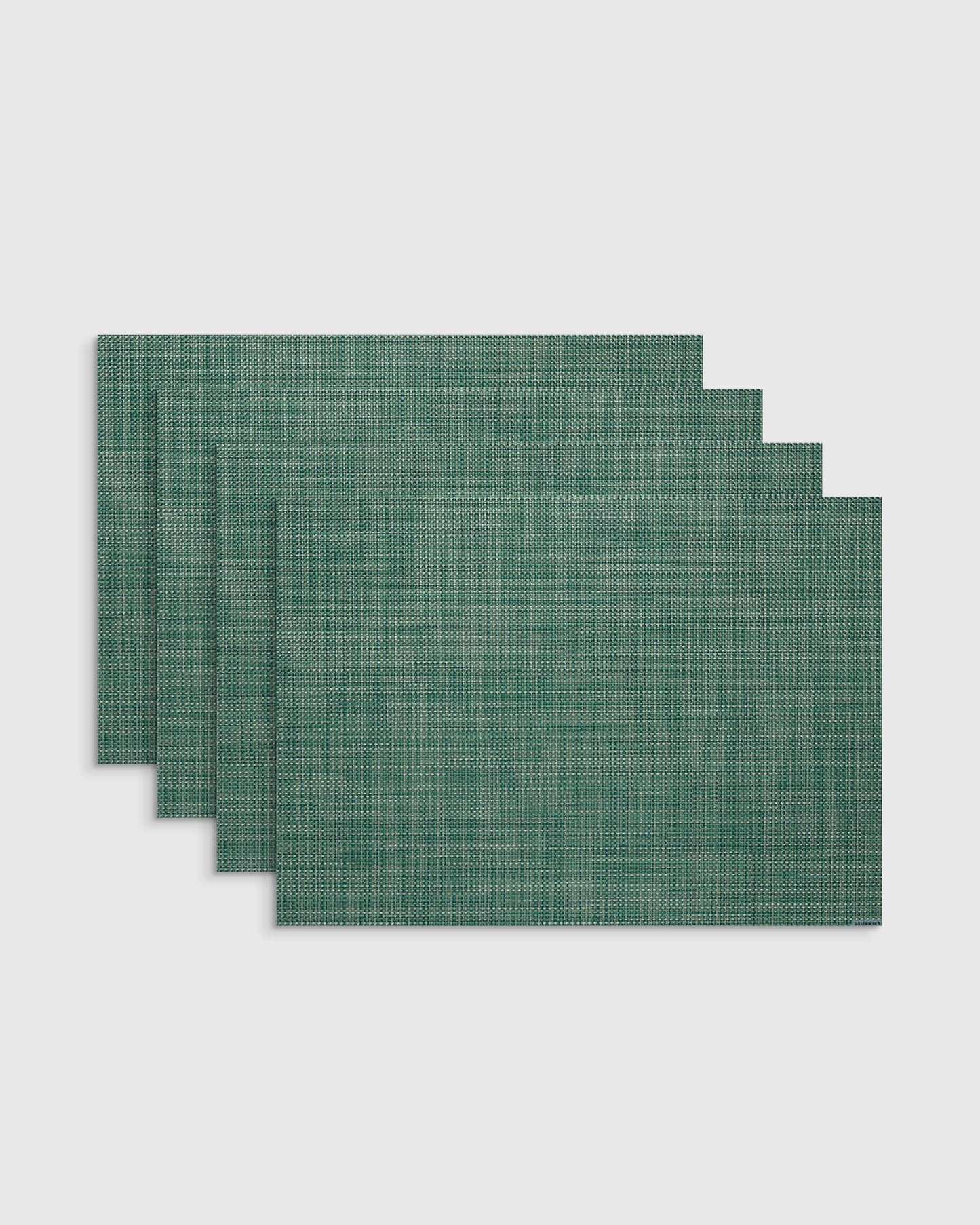 Mini Basketweave Easy-Care Rectangular Placemat, Set of 4 by Chilewich - One Size / Parchment