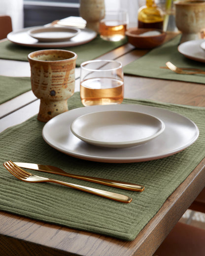 Organic Cotton Gauze Placemats - One Size / Chocolate