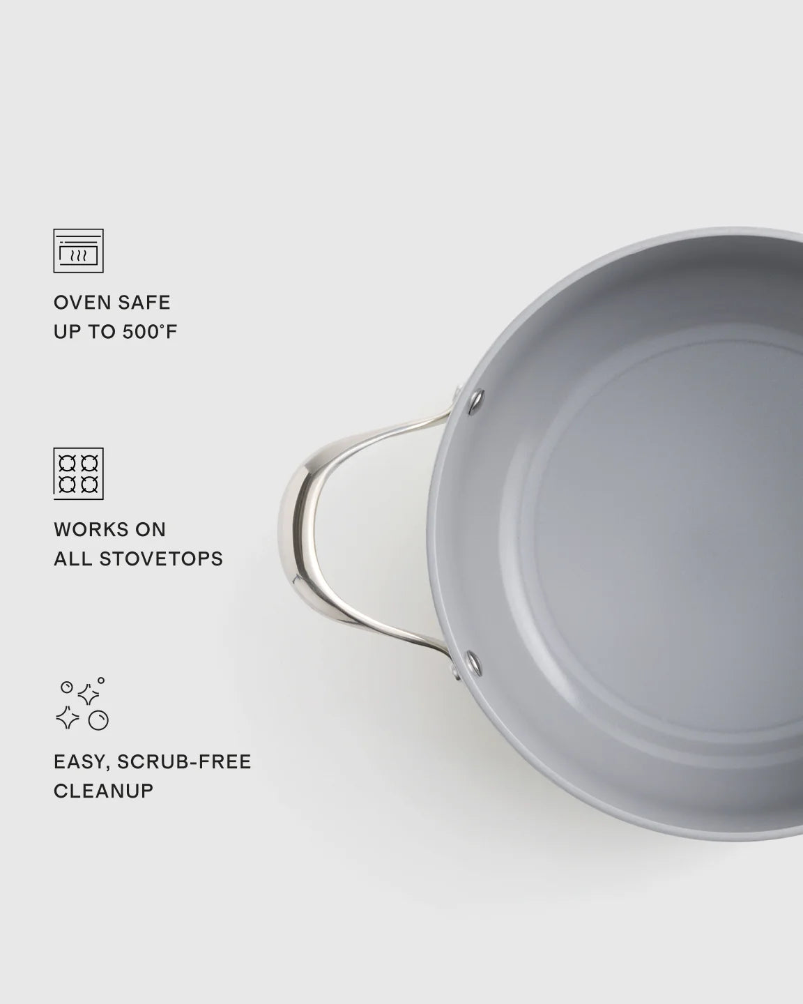 Ceramic Nonstick Soup Pot: 6QT - One Size / Navy